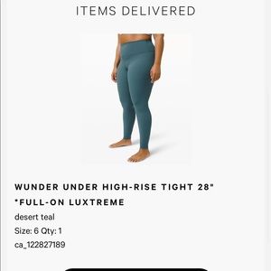 Wunder Under High Rise 28” Full on Luxtreme Tights